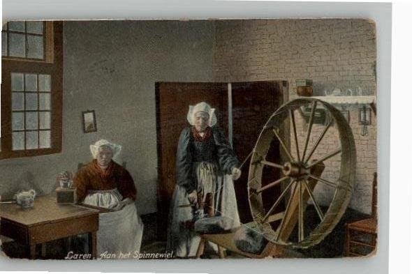 Laren aan het Spinnewiel  st 1907  zie info, Ophalen of Verzenden, Voor 1920, Gelopen, Noord-Holland