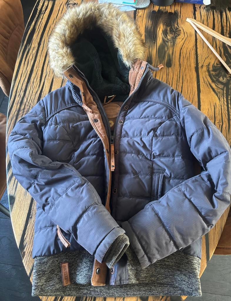 Naketano winterjas blauw maat M, Ophalen of Verzenden, Gedragen, Maat 38/40 (M), Blauw