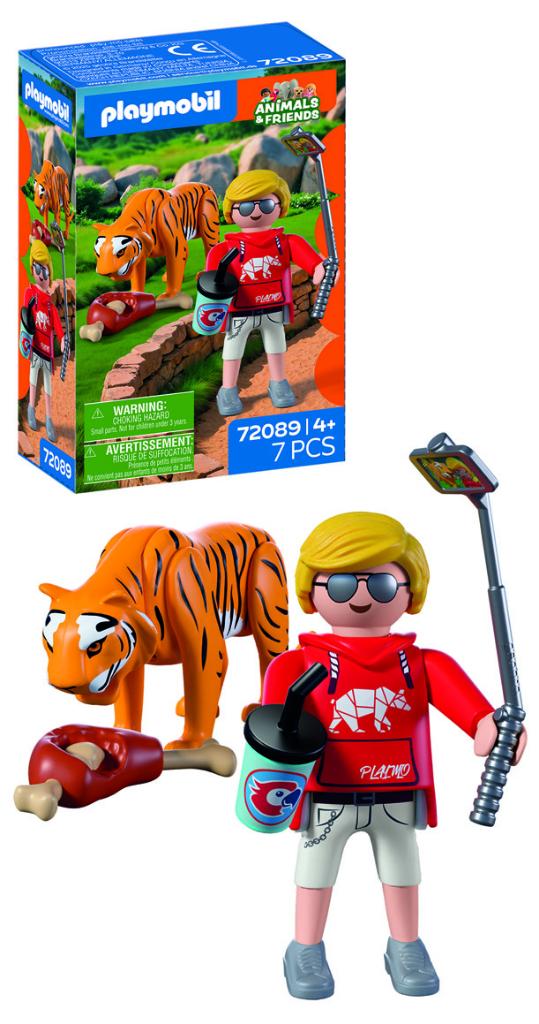 PLAYMOBIL 72089 Dierentuin: Tijger en Bezoeker 7 delig, Ophalen of Verzenden, Nieuw, Complete set