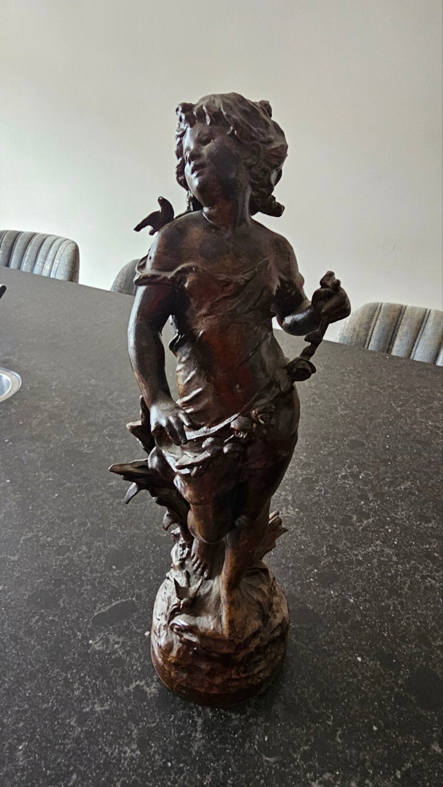 Prachtig Antiek Bronslook Beeldje – Elegante Figuur, Ophalen