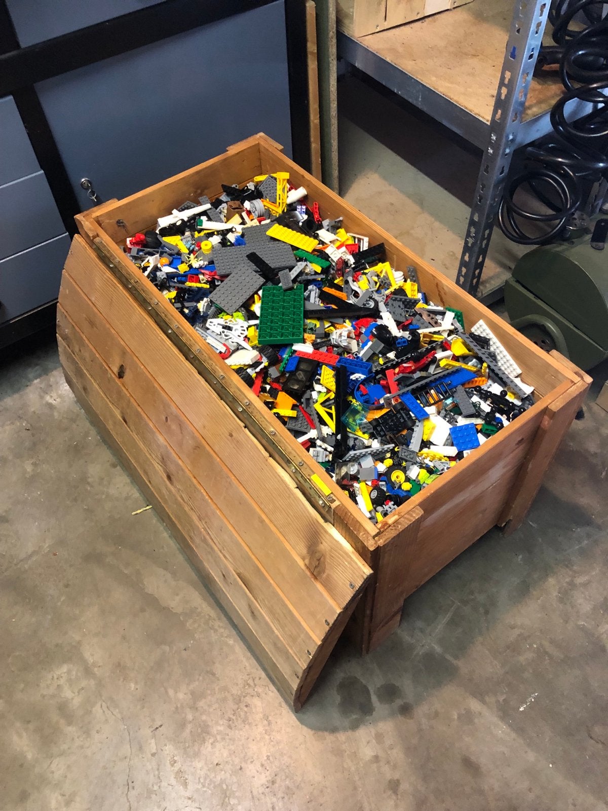 Grote partij Lego losse stenen in houten kist, Ophalen, Gebruikt, Losse stenen, Lego