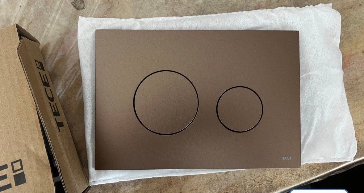 TECE toilet bedieningsplaat brons - Nieuw in doos, Doe-het-zelf en Verbouw, Sanitair, Ophalen of Verzenden, Nieuw, Toilet