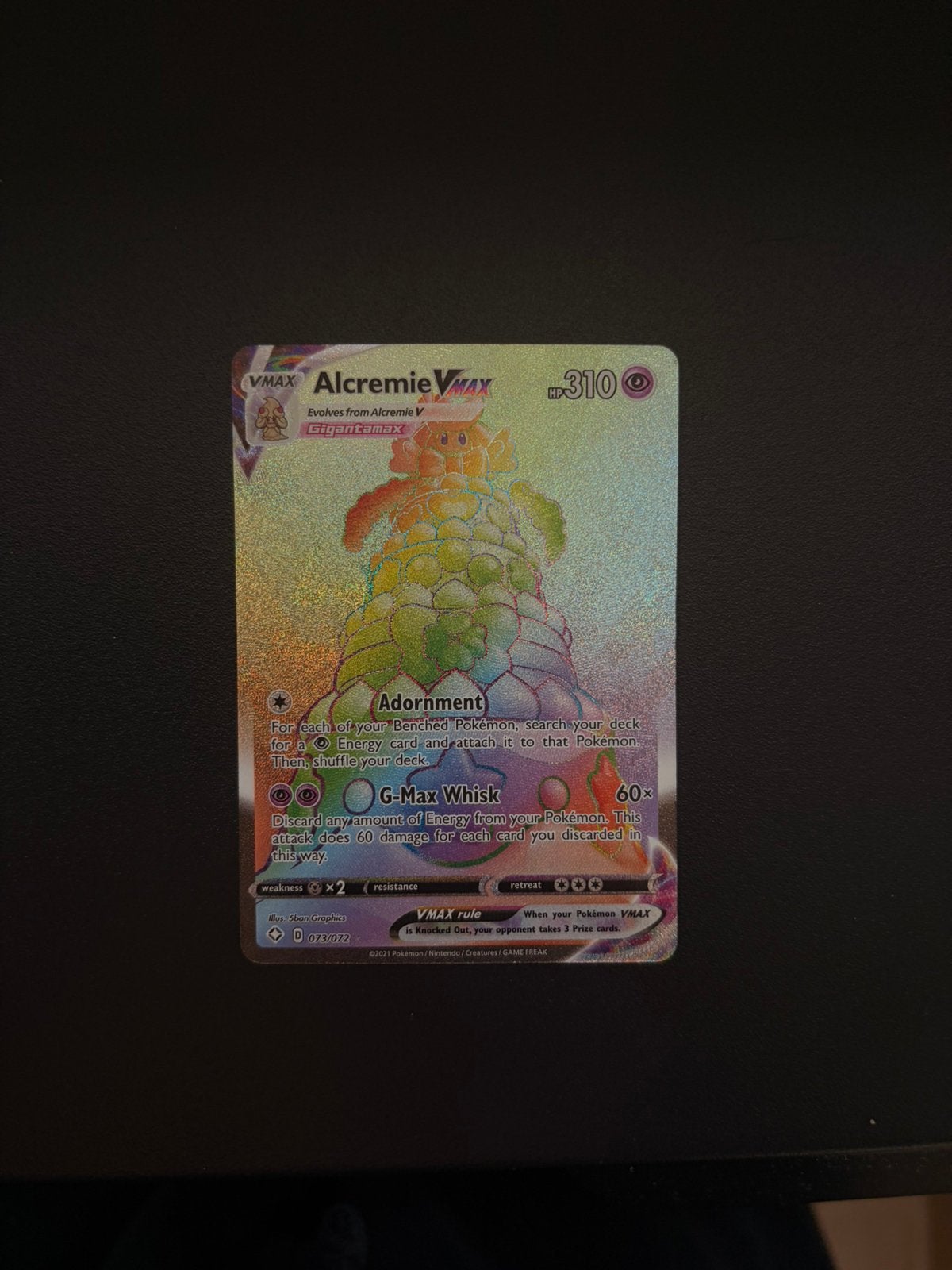 Alcremie VMAX (073/072), Hobby en Vrije tijd, Verzamelkaartspellen | Pokémon, Ophalen of Verzenden, Zo goed als nieuw