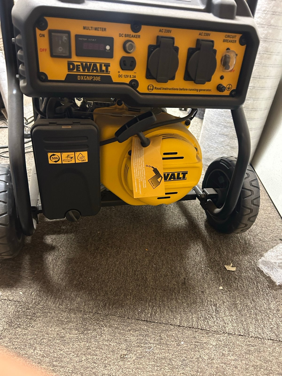 Dewalt DXGNP30E Benzine Generator - Zo goed als nieuw, Ophalen, Elektrisch startend, Benzine, Zo goed als nieuw