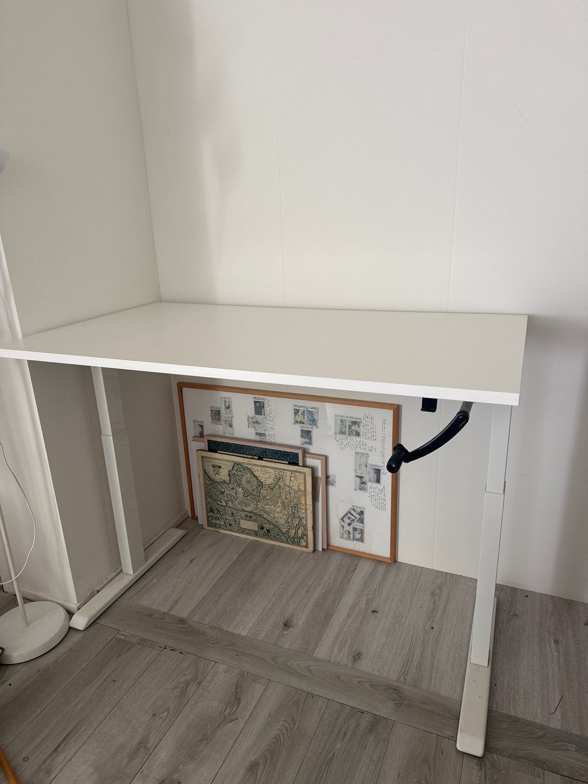 Ikea handmatig verstelbaar zit-sta bureau, Gebruikt, Ophalen of Verzenden, 75 cm of meer, 60 cm of meer