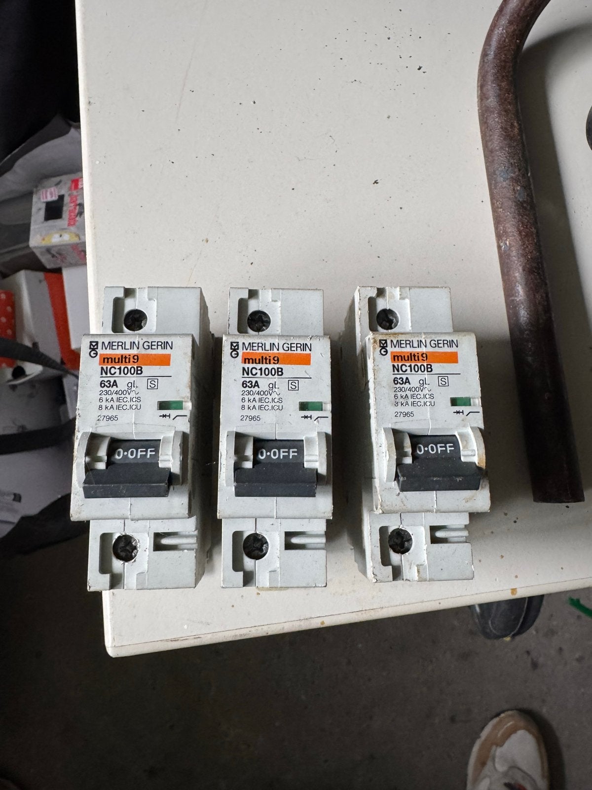Merlin Gerin Multi 9 NC100B 63A Installatieautomaten, Ophalen of Verzenden, Gebruikt, Schneider Electric, Installatieautomaat