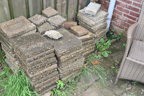 gratis stoeptegels gezocht, Ophalen of Verzenden, Gebruikt, Beton, Overige typen