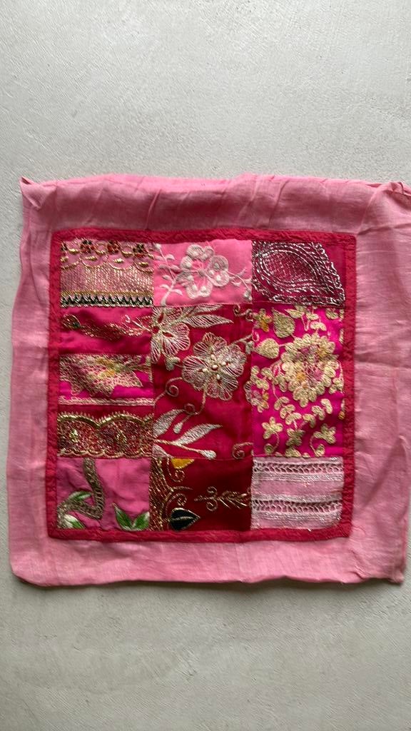 Colorique kussenhoes 38x38 roze, Ophalen of Verzenden, Gebruikt, Roze, Vierkant