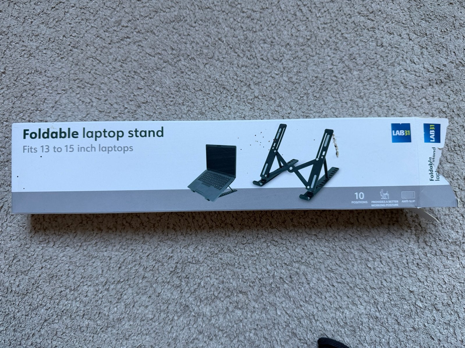 Opvouwbare laptopstandaard voor 13-15 inch laptops, Ophalen of Verzenden, Nieuw, In hoogte verstelbaar