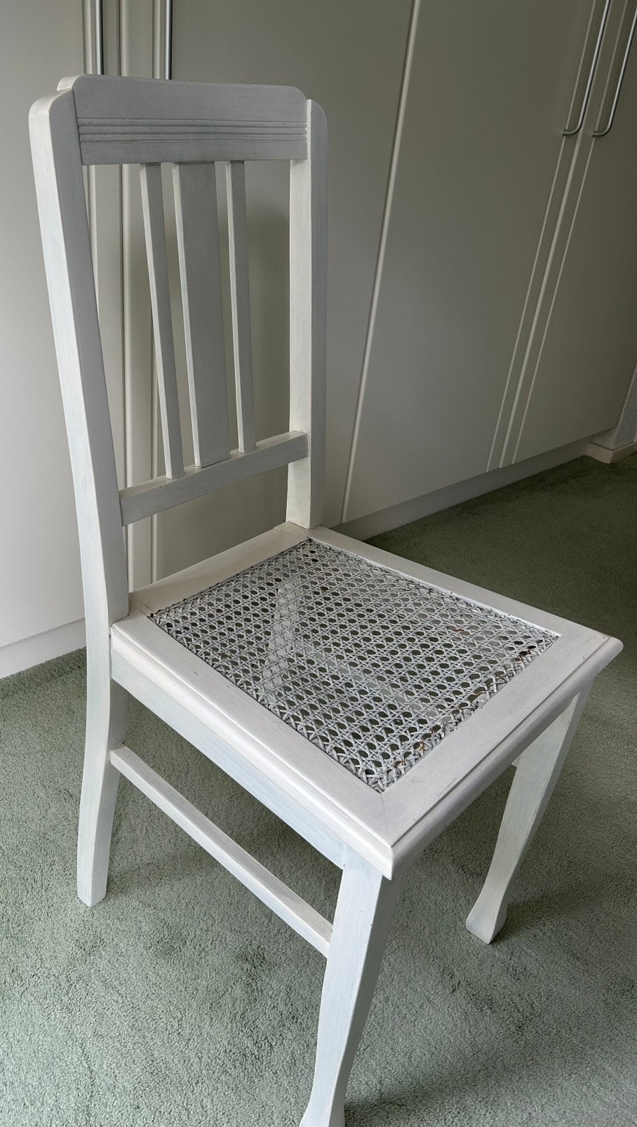 Stoel wit geverfd vintage, Ophalen, Gebruikt, Wit, Vintage