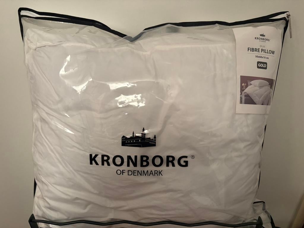 Nieuw Synthetisch kussen 50x60x10 KRONBORG BRURI, Eenpersoons, Wit, Ophalen of Verzenden, Zo goed als nieuw