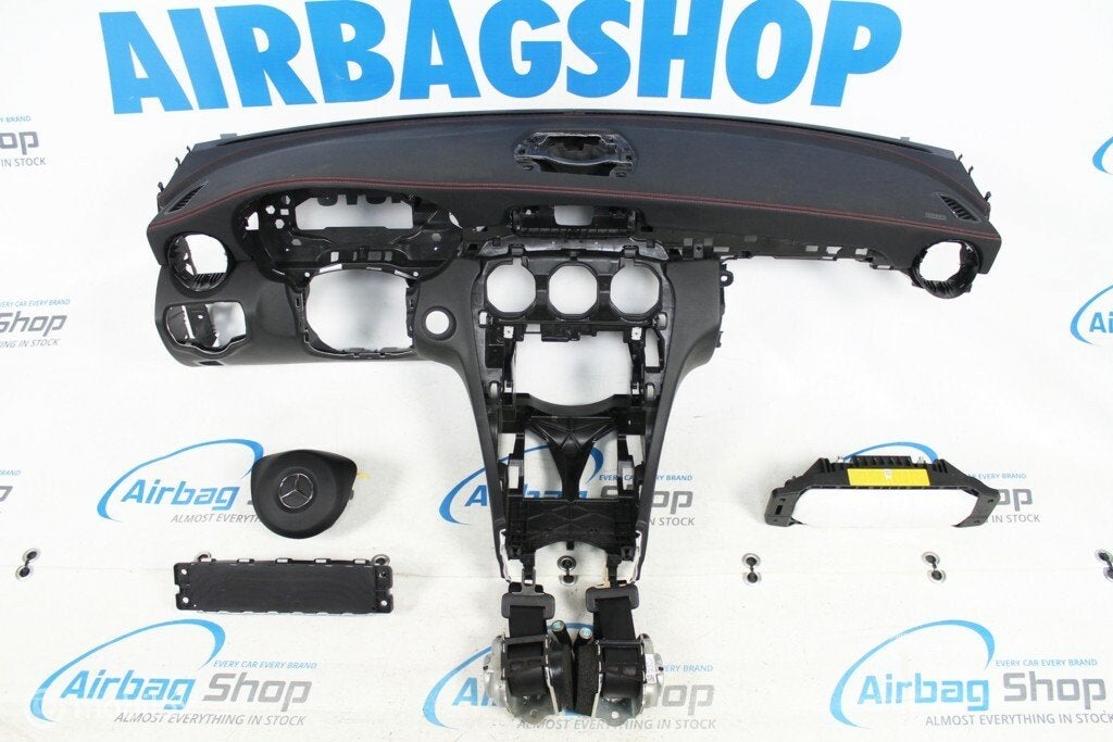 Airbag set Dashboard rode stiksels Mercedes C klasse