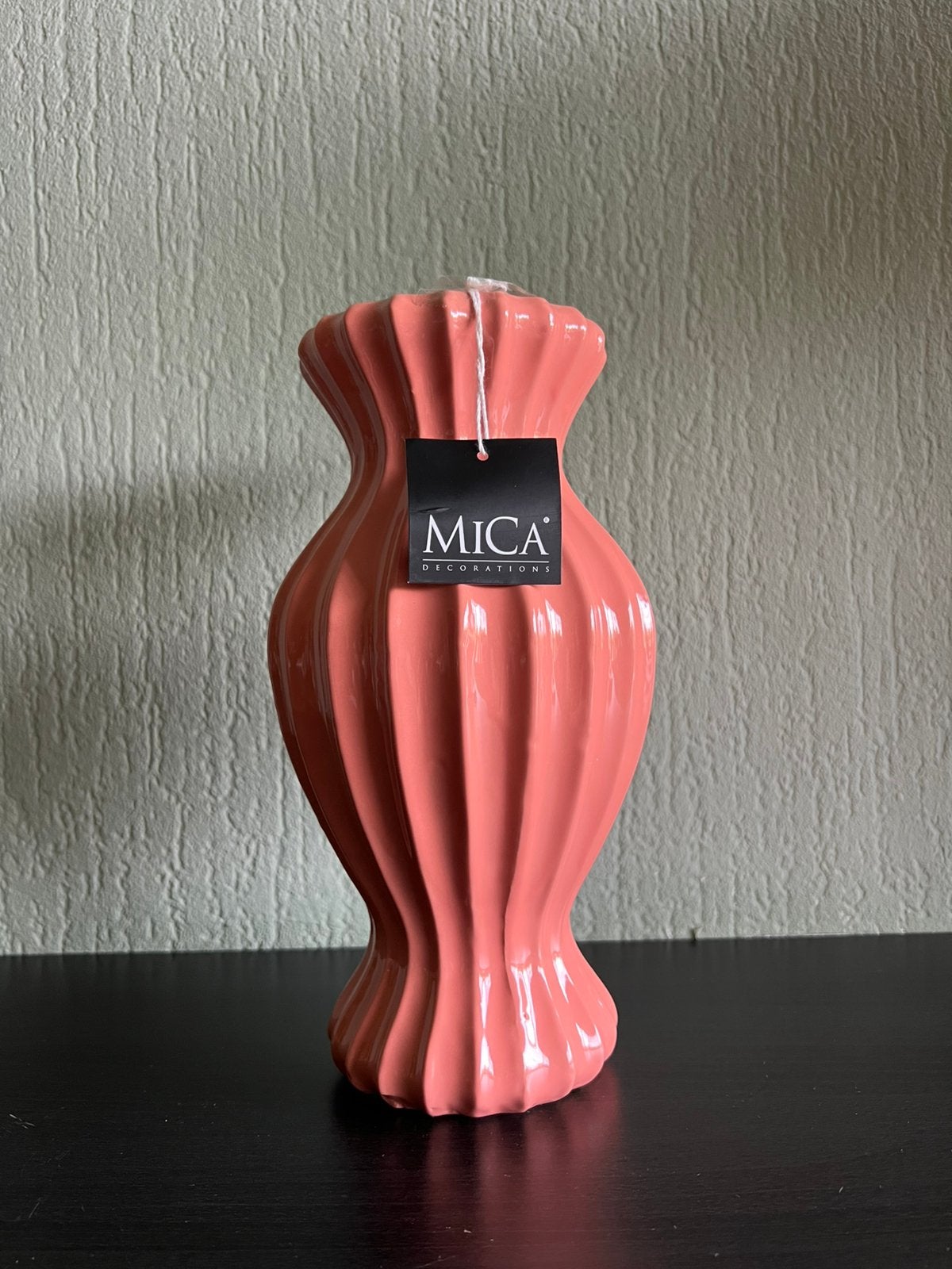 Mica Decorations vaas roze / zalmkleur, Huis en Inrichting, Woonaccessoires | Vazen, Ophalen of Verzenden, Nieuw, Roze