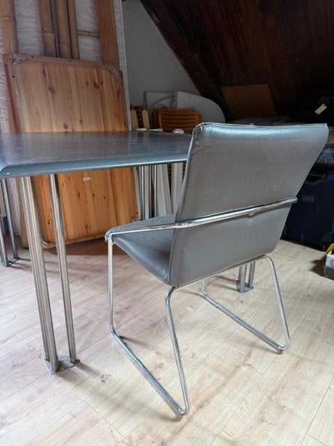 tafel met 4 stoelen, Ophalen, Gebruikt, Vierkant, Vier personen