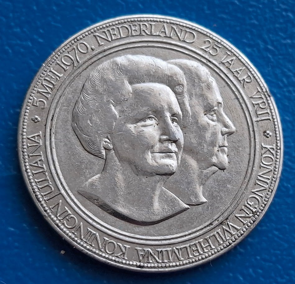 Penning Nederland 25 jaar vrij - 1970, Verzenden, Overige materialen, Nederland