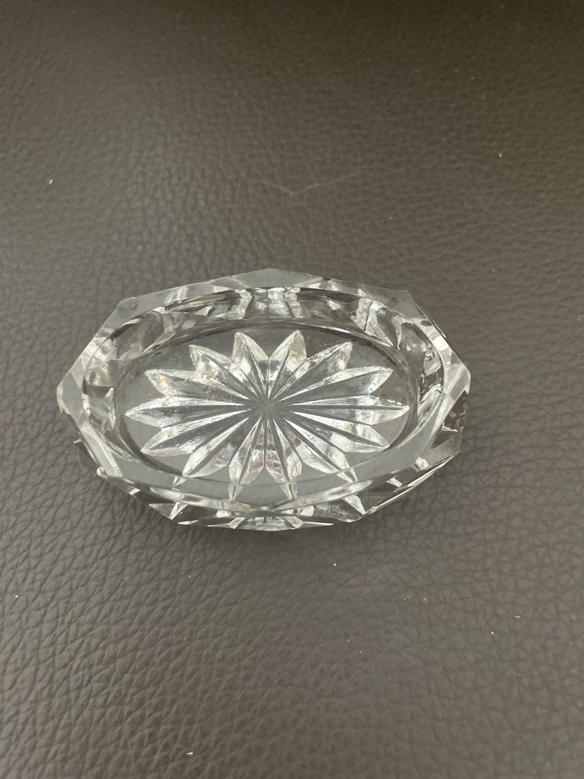 Decoratief Zoutvaatje van Kristalglas - Afm 5,5x3,5x1,8 cm, Ophalen of Verzenden