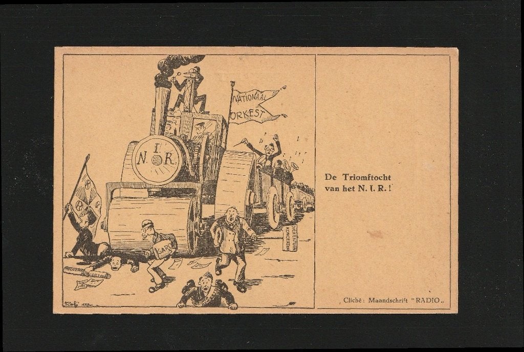Ansichtkaart De Triomftochtvan het N.I.R.  B09-11, Ophalen of Verzenden, 1920 tot 1940, Ongelopen