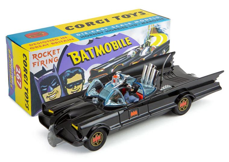 CORGI BATMOBILE MET BATMAN EN ROBIN CLASSIC DISPLAY BOX 1:46, Verzenden, Nieuw, Auto, Corgi