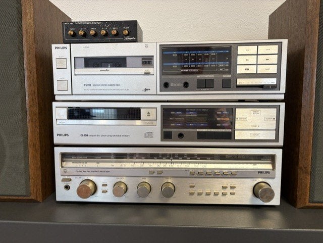 Philips stereoset vintage, Ophalen, Gebruikt, Cd-speler, Philips