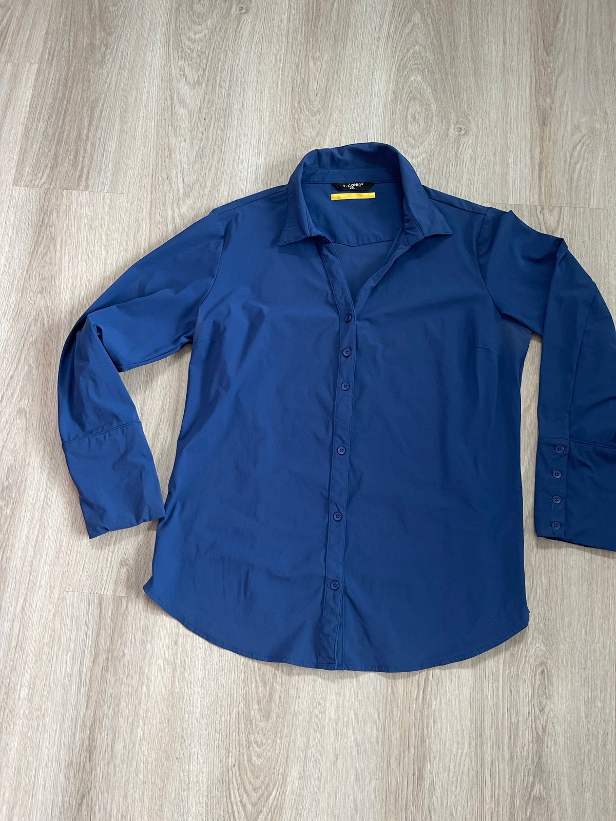 Y-conic Travel Stof Blouse en Broek Set - Maat XXL, Ophalen of Verzenden, Zo goed als nieuw, Maat 46/48 (XL) of groter, Blauw
