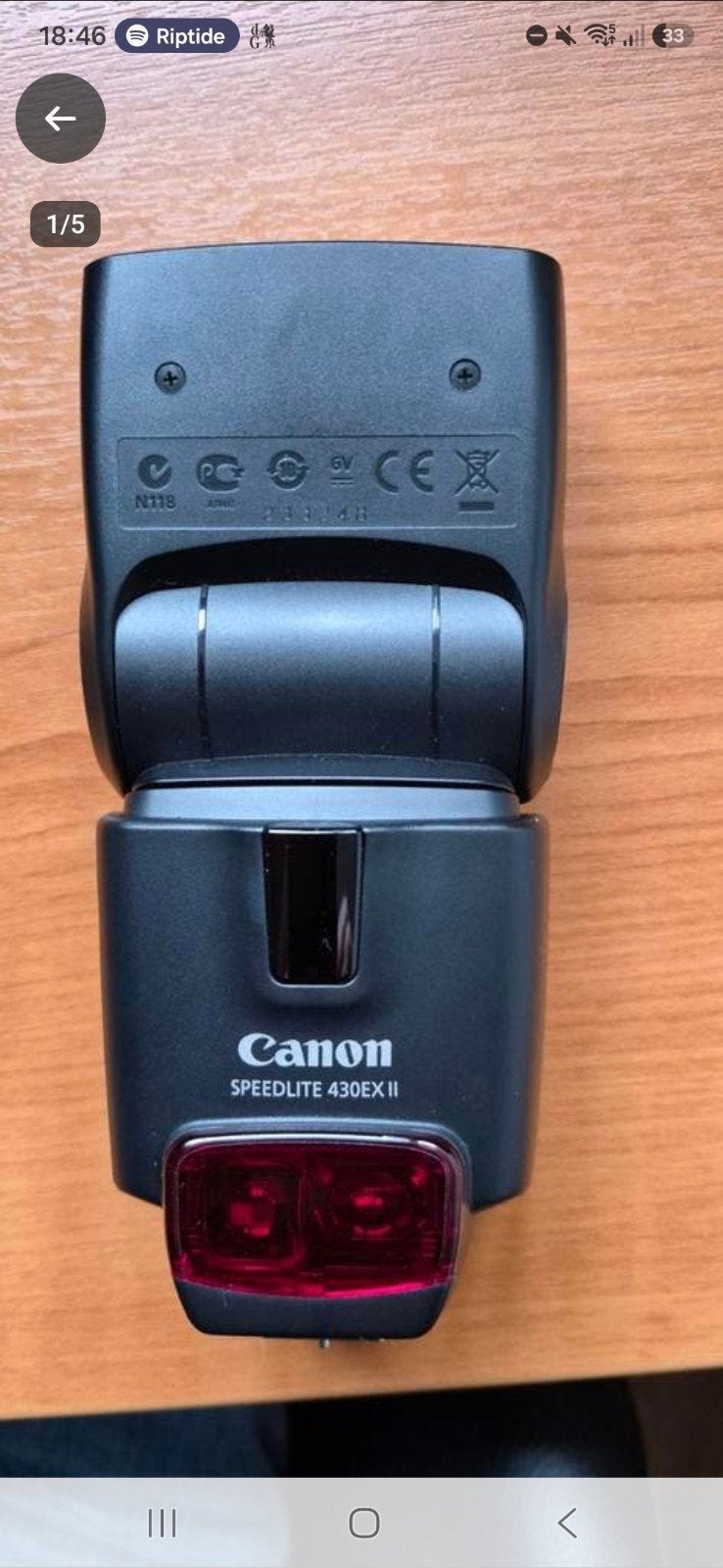 Canon Speedlite 430EX II Externe Flitser, Audio, Tv en Foto, Fotografie | Flitsers, Canon, Inclusief tas/hoes, Canon, Externe flitser