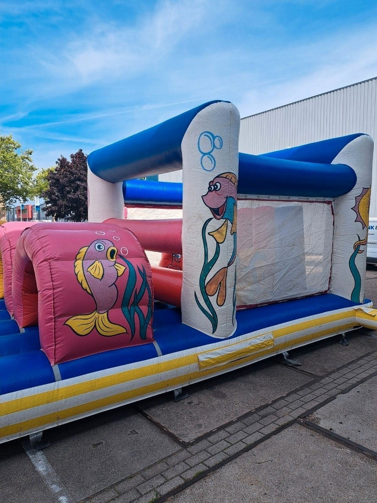 Stormbaan 6 x 4 meter geen Certificaat met Blower, Hobby en Vrije tijd, Feestartikelen | Verhuur, Ophalen