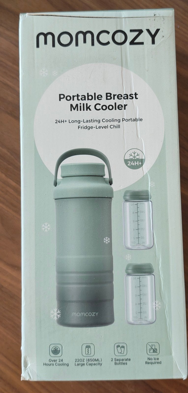 Momcozy Draagbare Moedermelk Koeler - 24H+ Koeling, Ophalen of Verzenden, Nieuw, Bewaarbakje, Overige merken