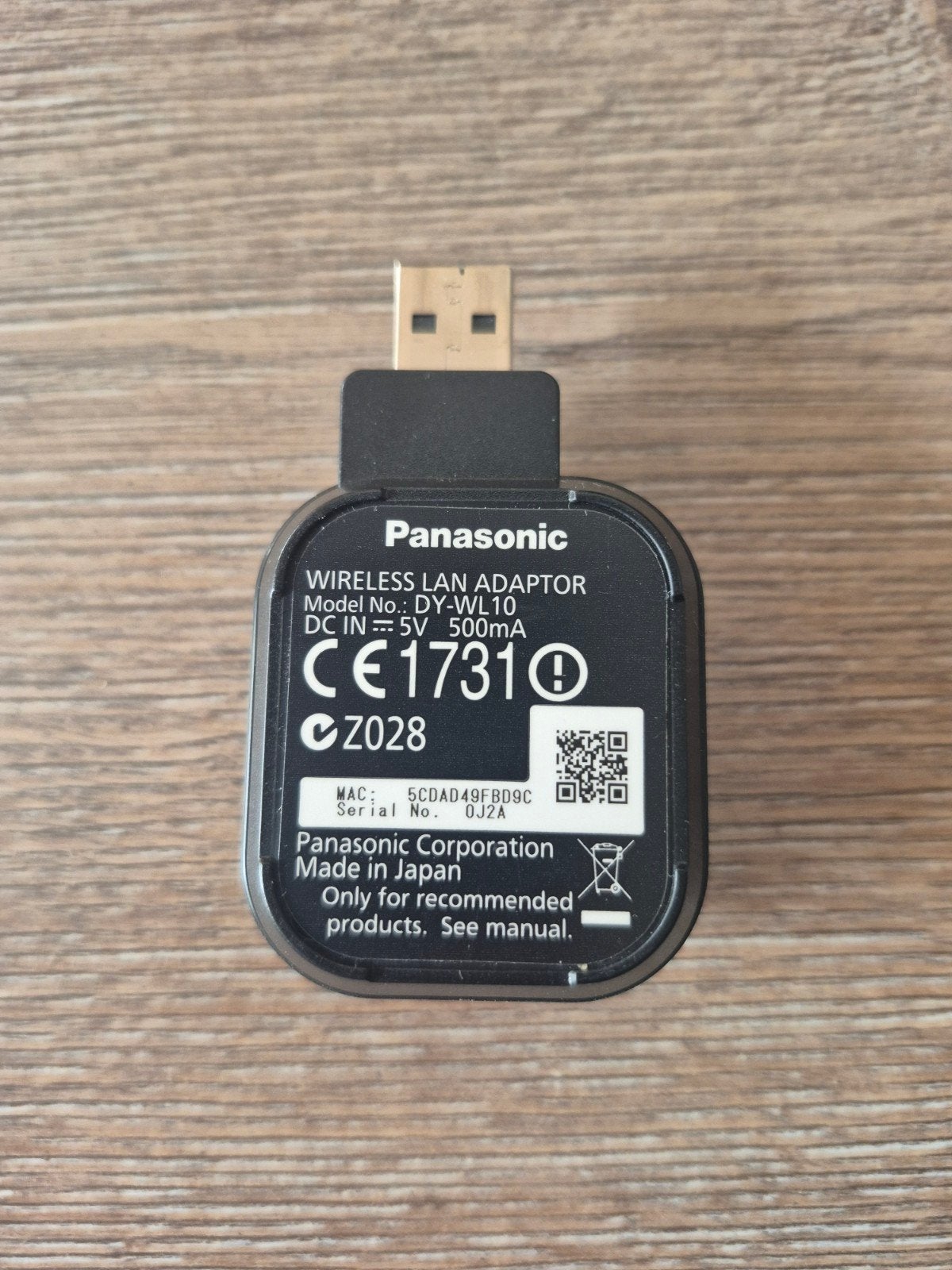 Panasonic DY-WL10 Draadloze LAN Adapter, Ophalen of Verzenden, Zo goed als nieuw
