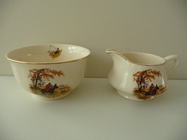 vintage MELKKANNETJE en KOM - ALFRED MEAKIN - ENGLAND, Ophalen of Verzenden