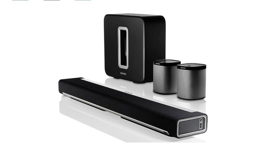 Sonos 5.1 Surround Set: Playbar, Sub en 2x Play:1, Ophalen, Gebruikt, 5.1-systeem, Overige merken
