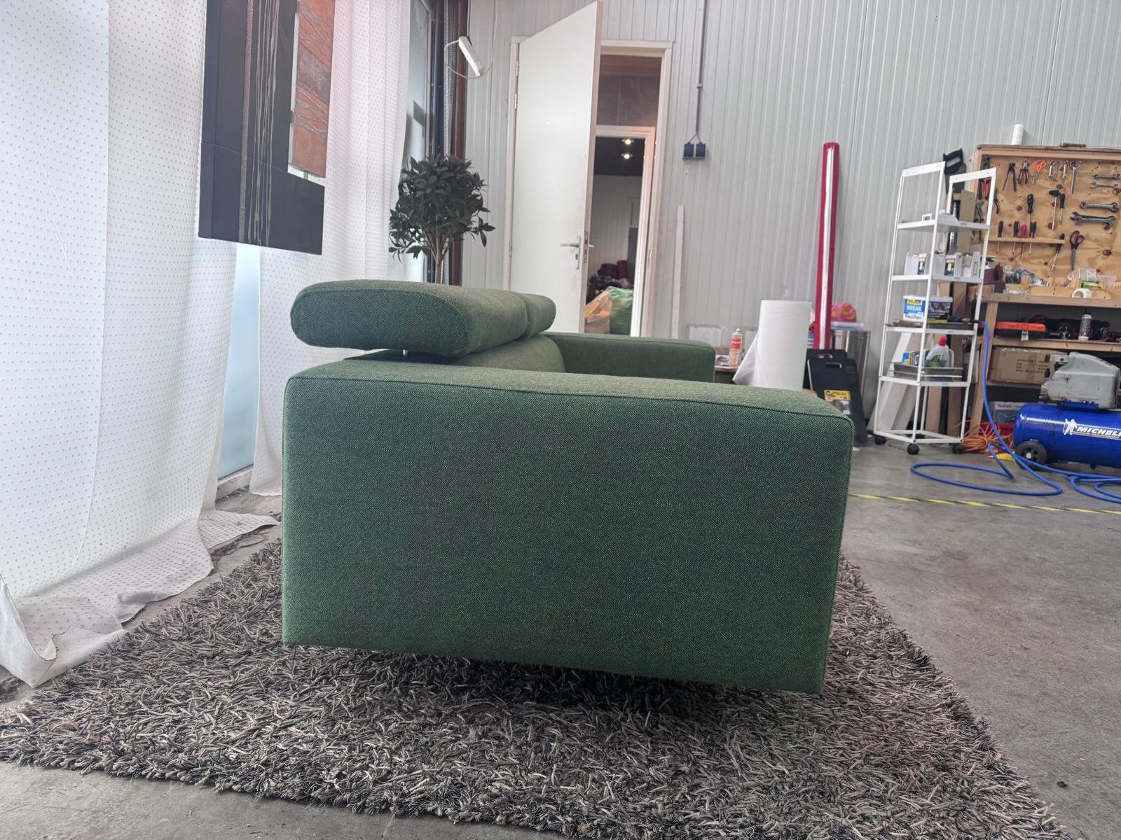 Leolux 3-zitsbank groen stof: wol, 150 tot 200 cm, Tweepersoons, 75 tot 100 cm, Ophalen of Verzenden