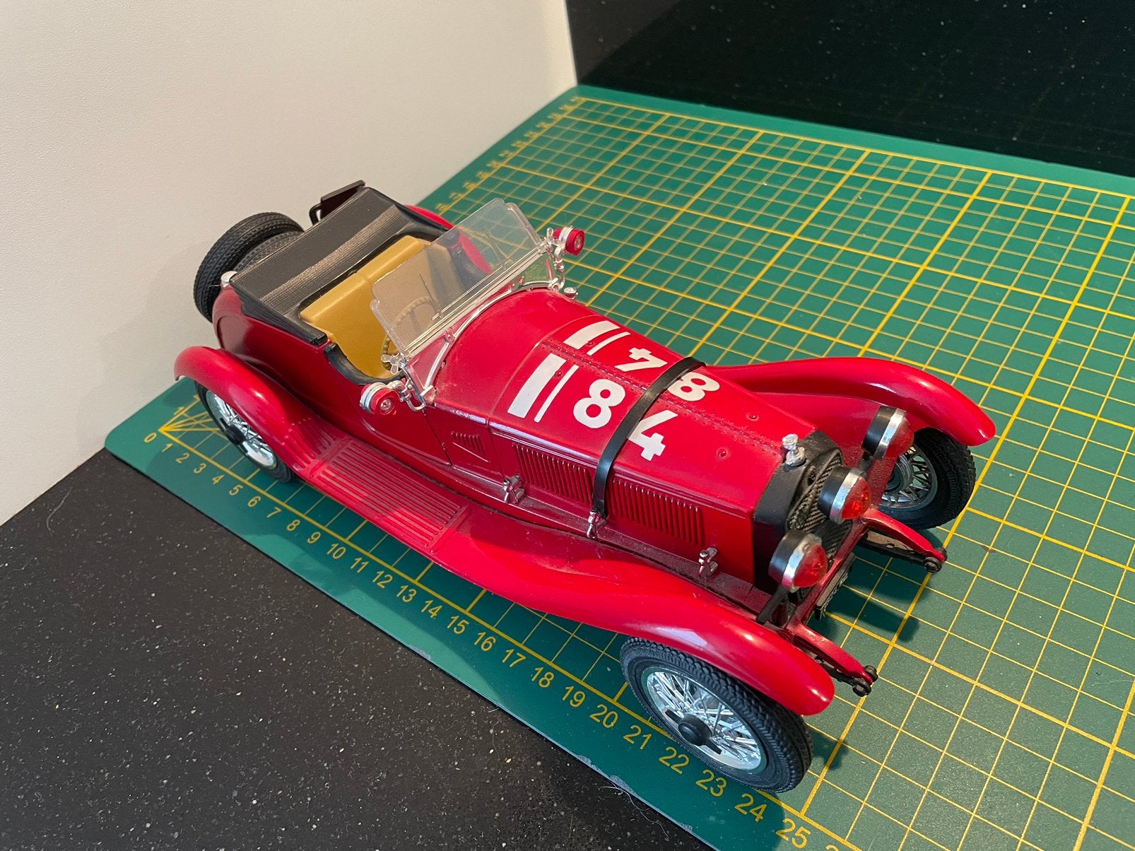 Alfa Romeo 1750 Mille Miglia TG4 Polistil 1/16 rood, Overige merken, Auto, Groter dan 1:32, Ophalen of Verzenden