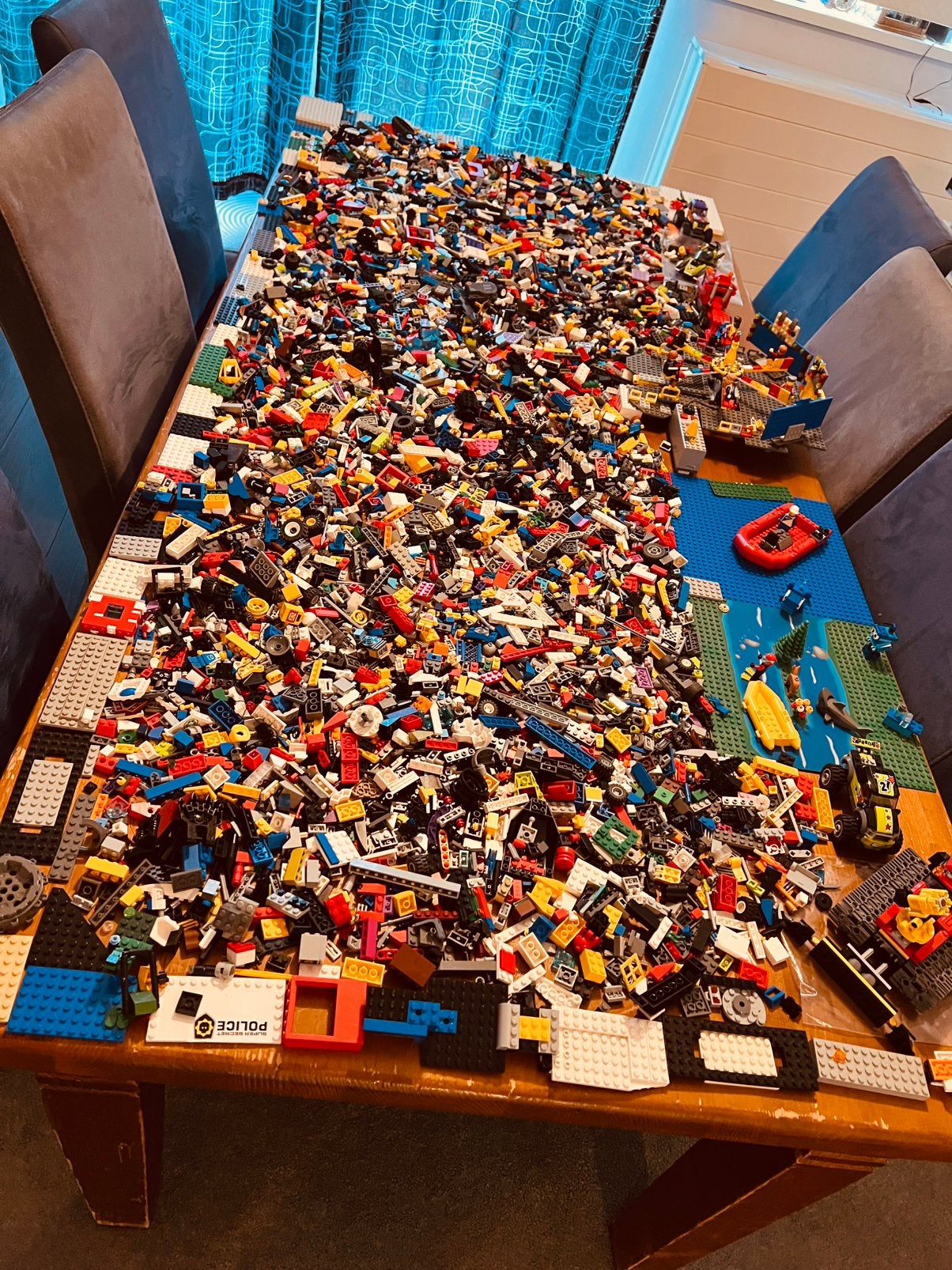 Lego grote partij echte lego gemengd, Ophalen of Verzenden, Zo goed als nieuw