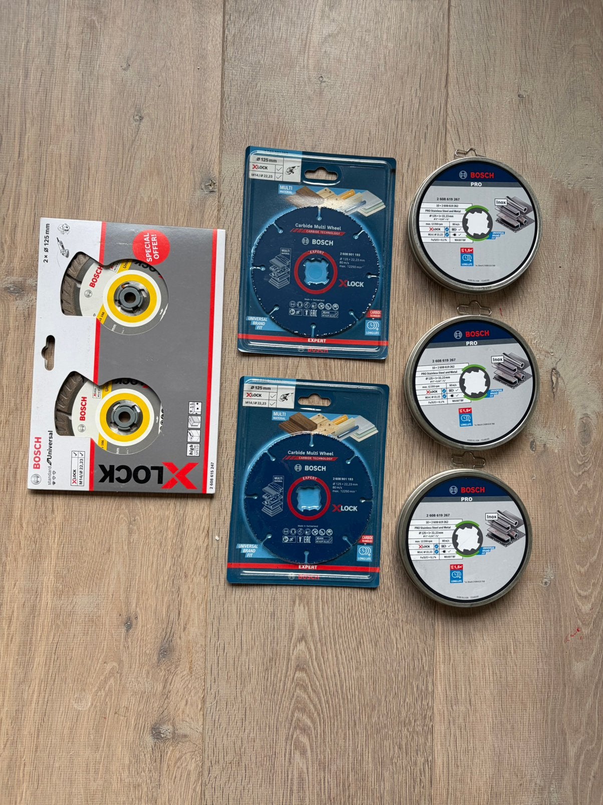 Nieuw Bosch/Maktita X-lock slijpschijven 125 mm, Ophalen of Verzenden, Zo goed als nieuw, 1000 watt of meer, Haakse handslijpmachine