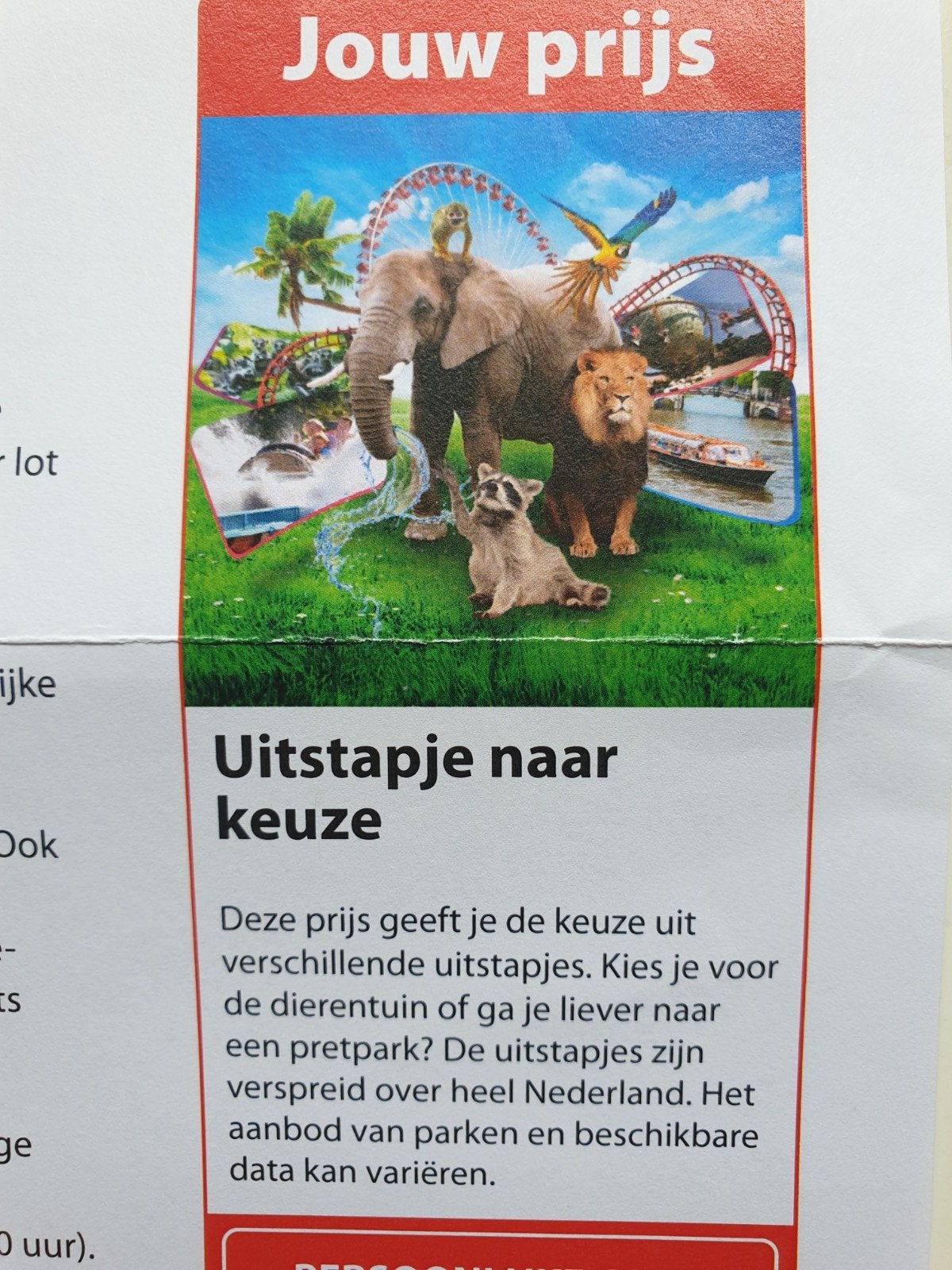 4 Tickets voor uitjes naar keuze dierenpark, pretpark enz., Drie personen of meer, Ticket of Toegangskaart