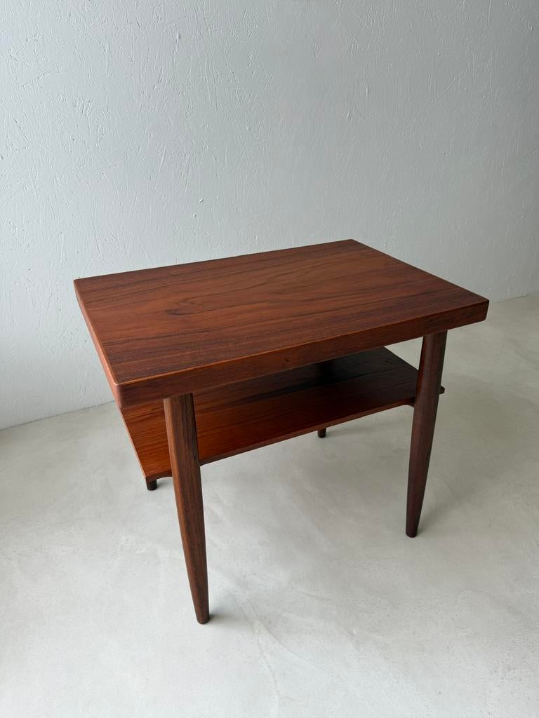 Vintage lectuurtafel teak Opal jaren 60 - Bij de Tijd, Ophalen of Verzenden, Zo goed als nieuw, Overige vormen