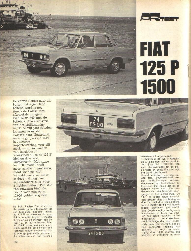 Autorevue test Fiat 125 P 1975, Ophalen of Verzenden, Gelezen, Overige merken