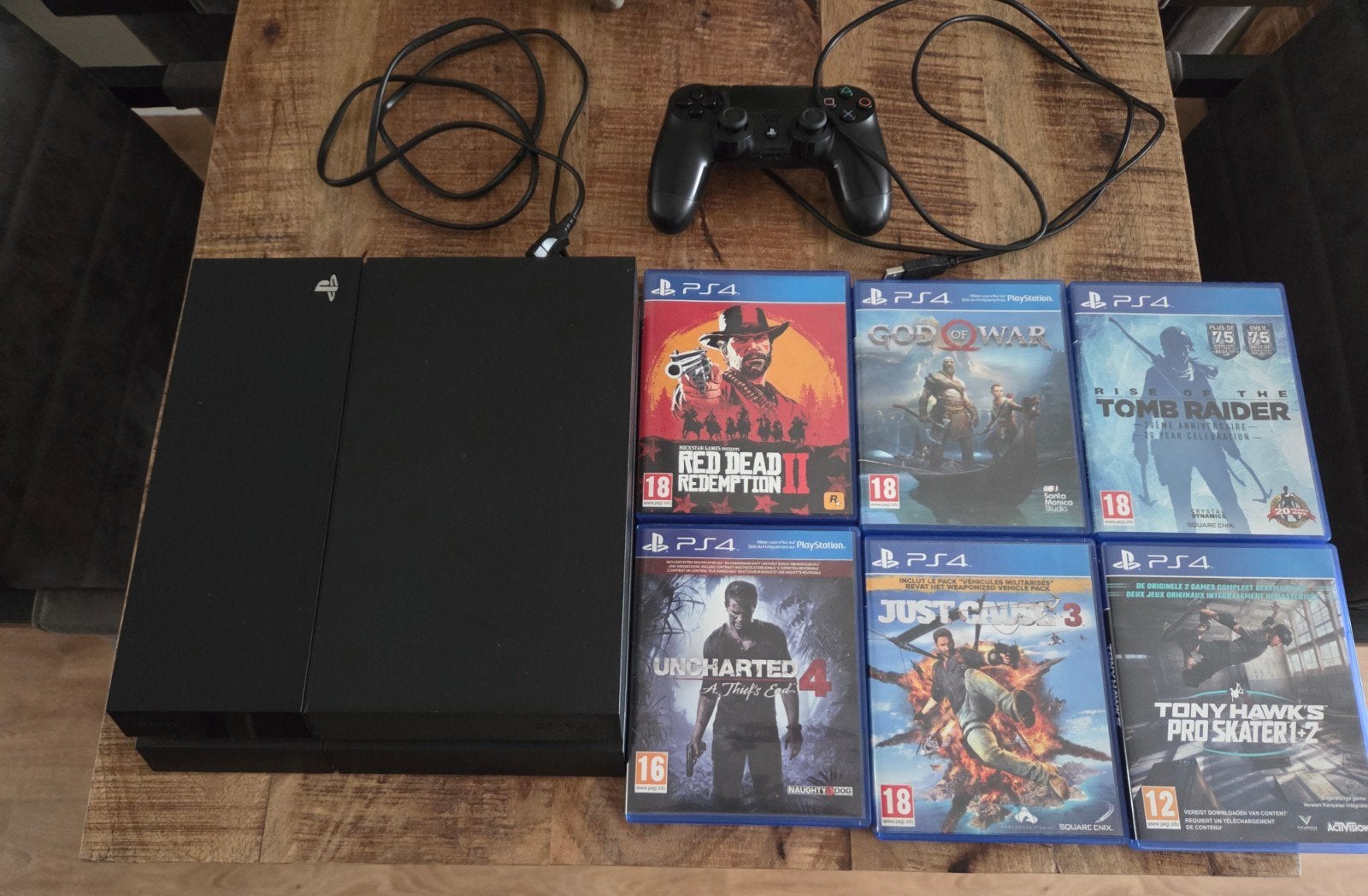 Playstation 4 met 1 controller en 6 spellen, Ophalen of Verzenden, Met 1 controller, Original, 500 GB