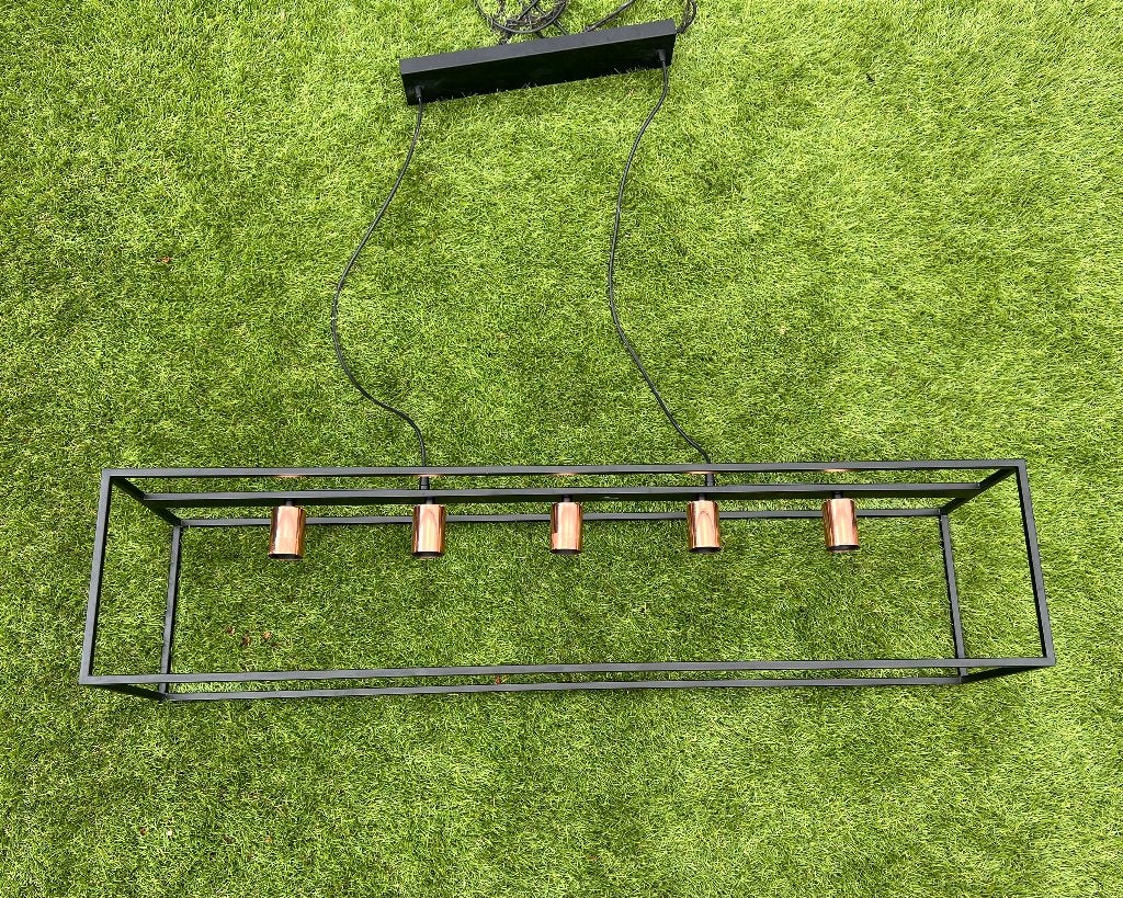 Lucide Arthur Hanglamp Zwart - Eettafel lamp, Ophalen, Zo goed als nieuw, Metaal, E27 (groot)