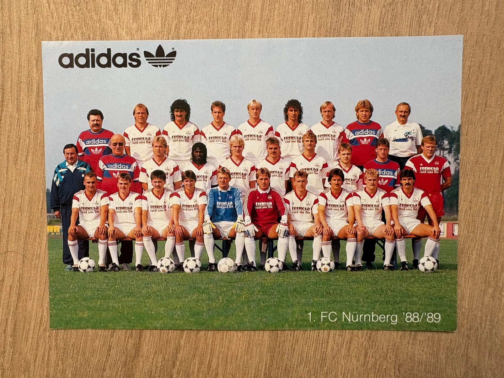 Elftalfotokaart FC Nürnberg 1988-1989., Ophalen of Verzenden, Nieuw, Buitenlandse clubs, Spelerskaart