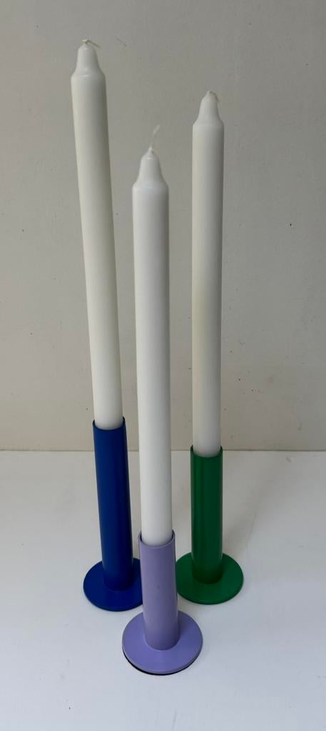 IKEA TUVKORNELL Kandelaars (Set 3) - Nytillverkad Collectie, Overige materialen, Blauw, Ophalen of Verzenden, Zo goed als nieuw
