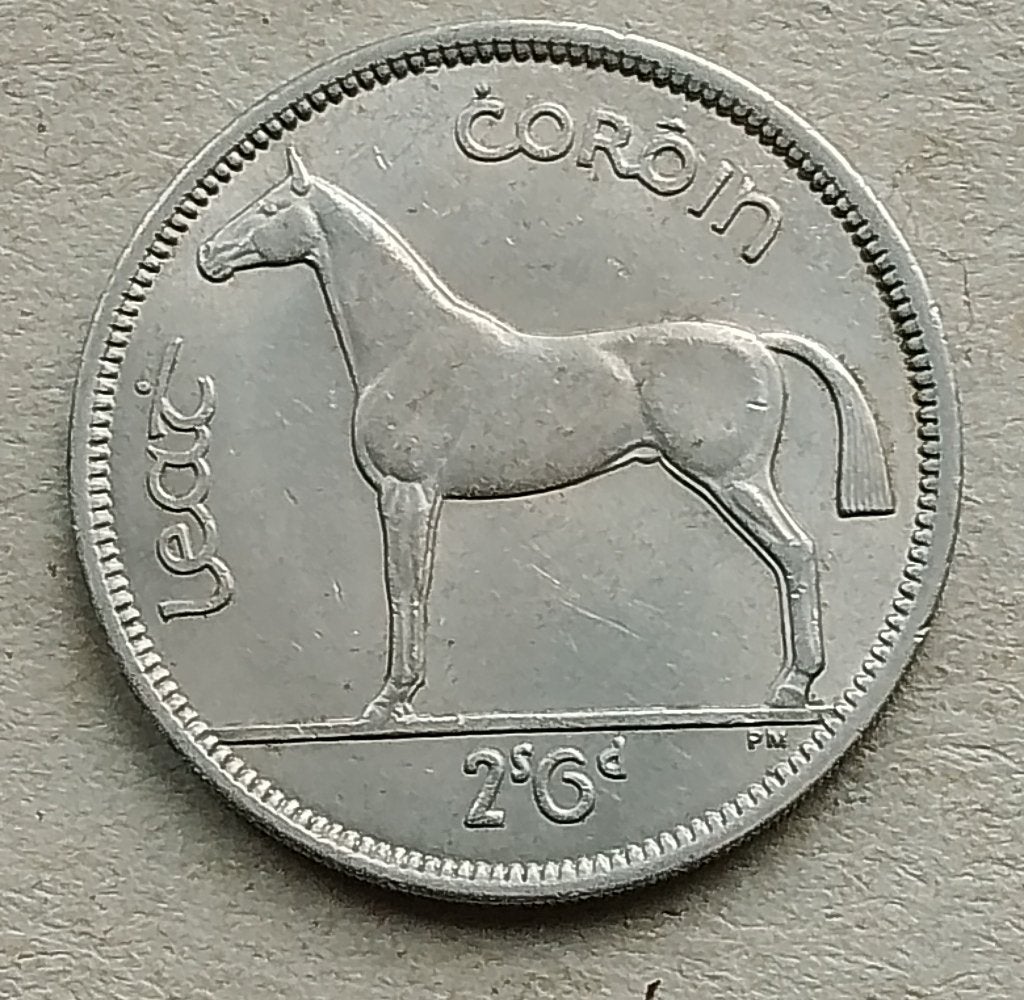 Ierland, 1/2 crown 1964, Postzegels en Munten, Ophalen of Verzenden, Overige landen, Losse munt
