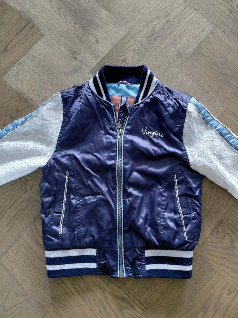 Vingino Zomerjas Meisjes - Donkerblauw met Kant, Ophalen, Zo goed als nieuw, Meisje, Jas