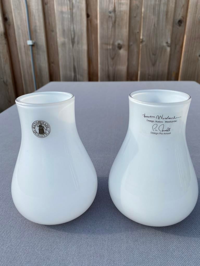 Ikea vaasjes ontwerpers Barbro Wesslander en Pia Amsell, Ophalen of Verzenden, Gebruikt, Rond, Minder dan 25 cm