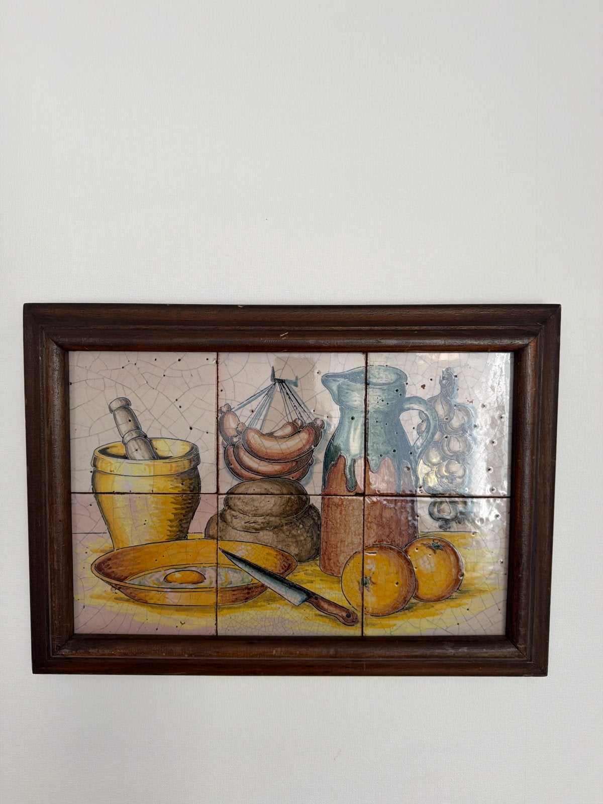 Vintage Tegeltableau Keukenstilleven, Antiek en Kunst, Ophalen of Verzenden