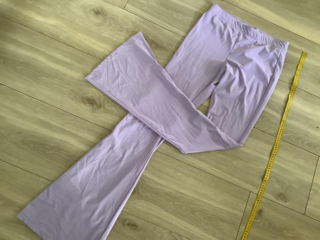 LaDress flair Lima travelstof broek M Lila, Kleding | Dames, Broeken en Pantalons, Zo goed als nieuw, Paars, Lang, Ophalen of Verzenden
