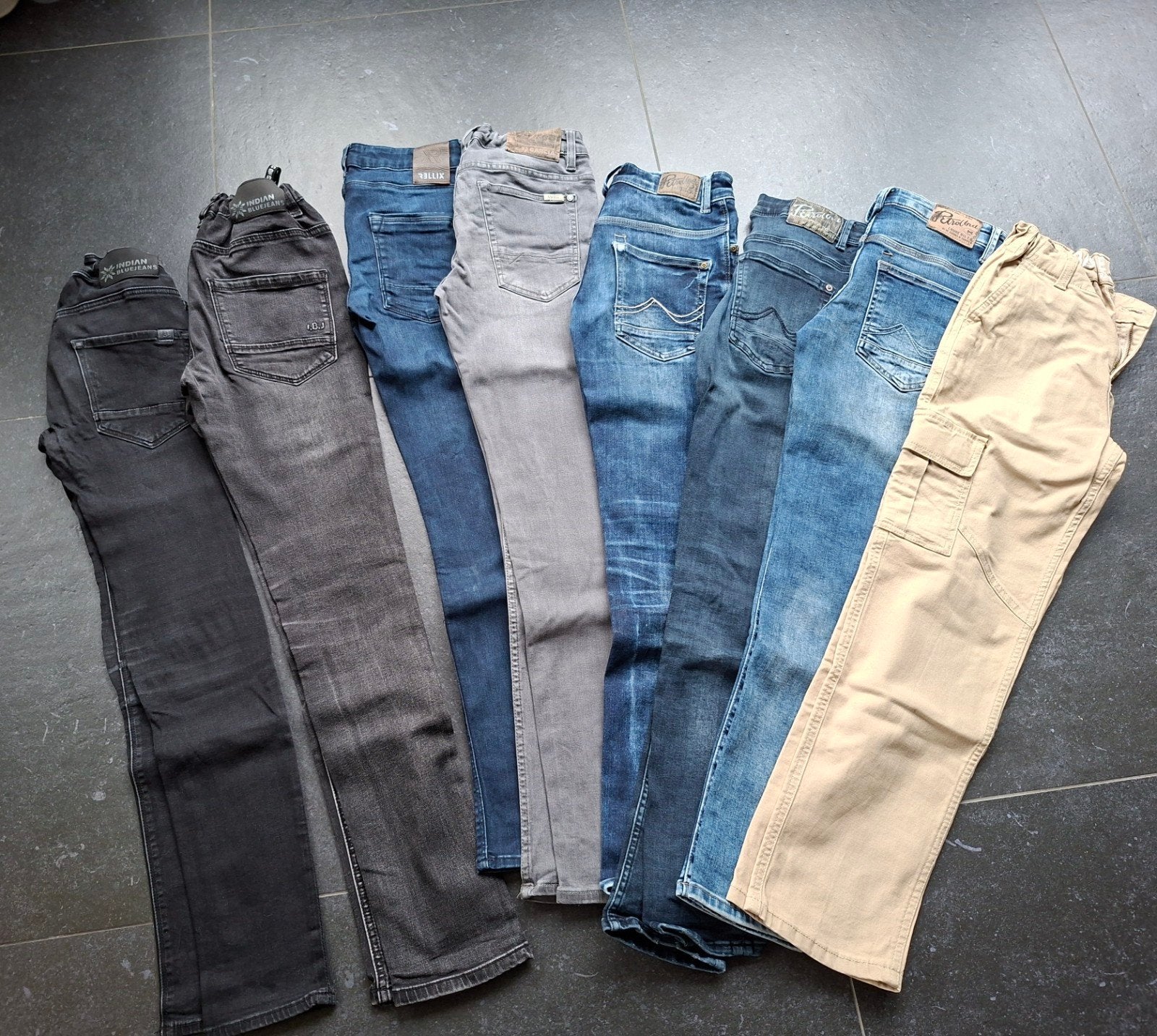 Partij spijkerbroeken en broeken, diverse maten en merken, Overige kleuren, Overige jeansmaten, Ophalen of Verzenden, Diverse merken