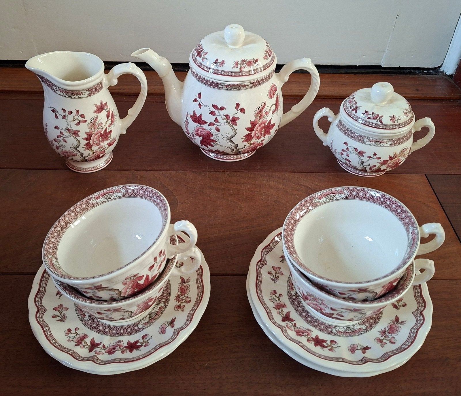 Prachtig Vintage San Claudio "Indian" Theeservies, Ophalen, Gebruikt, Overige merken, Vintage
