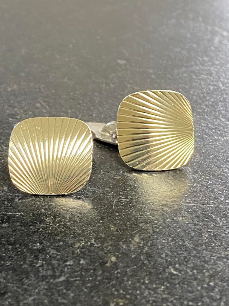 ZILVER VERGULDE MANCHETKNOPEN, Ophalen of Verzenden, Zo goed als nieuw, Zilver, Verguld