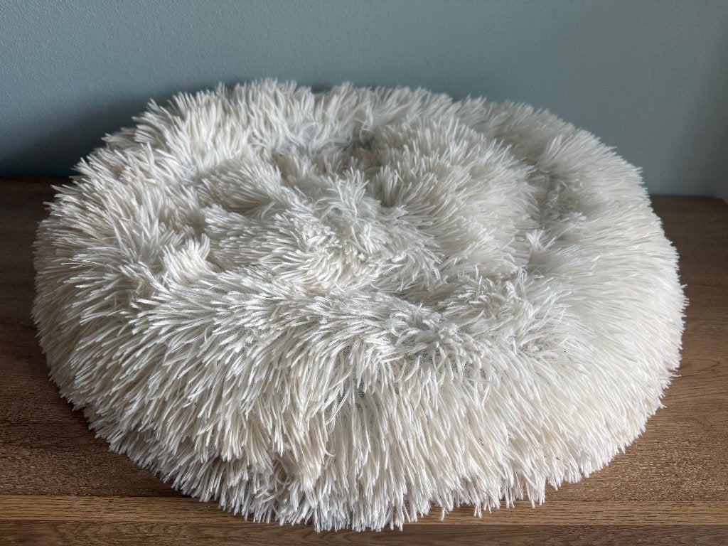 NEUW - donut hondenmand kleine hond beige 50x50 cm, Ophalen of Verzenden, Nieuw, Stof